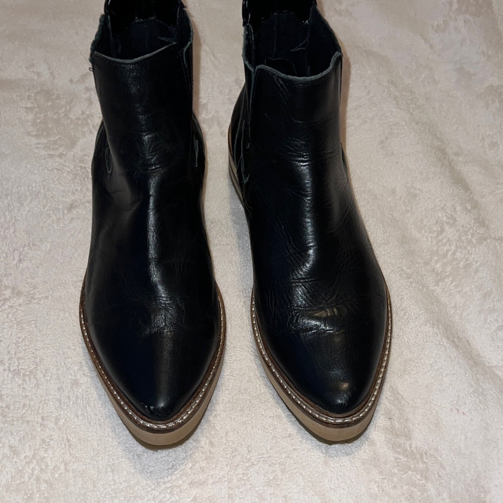 Black Leather Ankle Boots